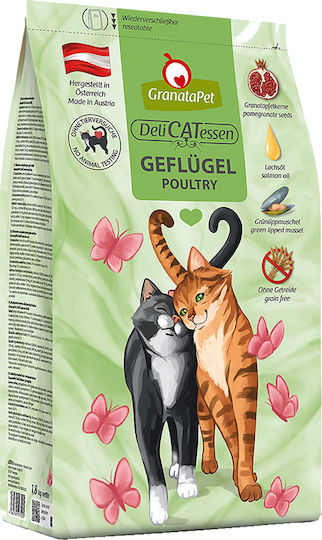 Granata Pet Foods Delicatessen Trockenfutter ohne Getreide für erwachsene Katzen mit Geflügel 9kg