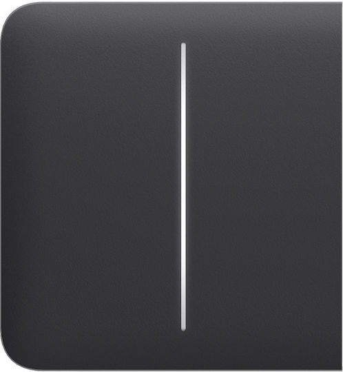 Ajax Systems Side Button 2-Gang Μετώπη Διακόπτη Φωτισμού σε Γκρι Χρώμα BUT.062