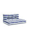 vidaXL Palette Sofa Cushion with Backrest Bamboo Blue 2 Pieces 120x80cm