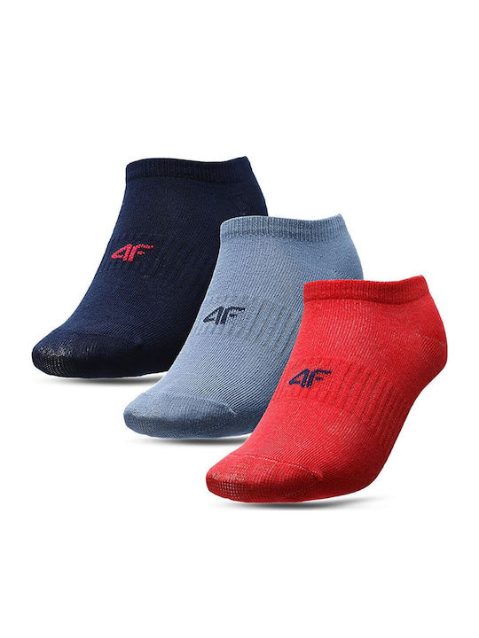 4F Kids' Ankle Socks Multicolored 3 Pairs