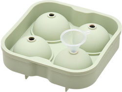 Estia Silicone Ice Cube Tray Sphere 4 Slots Green 01-15022