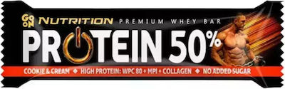 Go On Nutrition Premium Whey Proteinriegel mit 50% Protein & Geschmack Kekse & Sahne 40gr