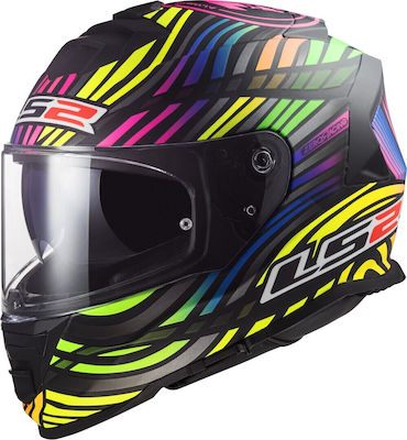 LS2 FF800 Storm Full Face Helmet with Sun Visor ECE 22.05 1400gr Black Matt Rainbow