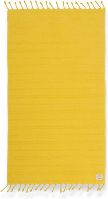 Nef-Nef Homeware Expression Beach Towel Pareo Yellow with Fringes 160x80cm.