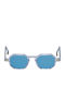 Kyme Rio 04 Men's Sunglasses with Transparent Plastic Frame and Light Blue Lens