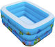 INTIME Children's Pool Inflatable 196x143x60cm White/Blue