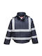 Portwest Work Jackets Reflective with Hood Navy Blue
