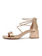 Envie Shoes Sandale dama cu Gros Toc Mediu in Culorea Roz