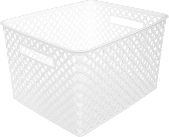 5Five Plastic Cutie de Depozitare cu Capac Alb 37x30.5x22cm 1buc