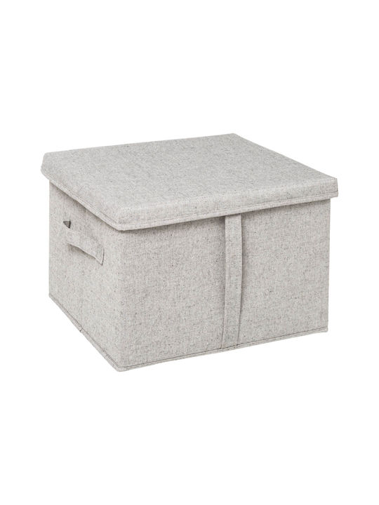 Spitishop Fabric Storage Box with Lid White 35x31x25cm