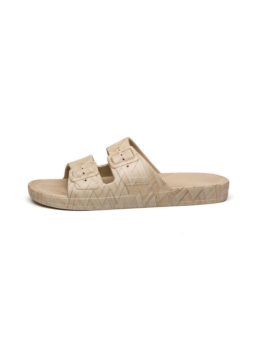 Freedom Moses Bali Σαγιονάρες Natural Bamboo Weave Print