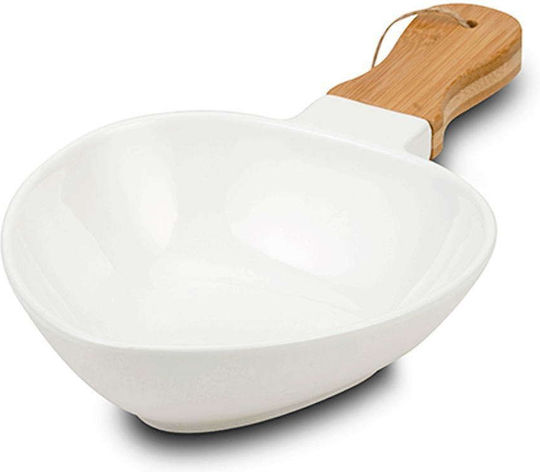 Nava Terrestrial Ceramic Salad Bowl White 38x38x8cm