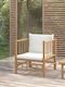 Outdoor-Sessel Bamboo Braun mit Kissen 63x69x65εκ.