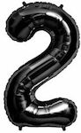 Balloon foil black size '2' - 77cm -