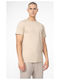 4F Men's Short Sleeve T-shirt Beige