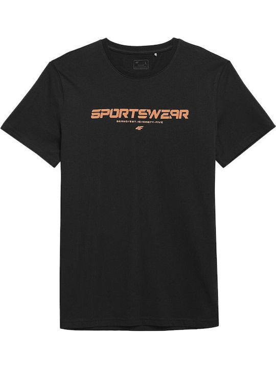 4F T-shirt Μαύρο