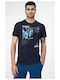 4F Herren T-Shirt Kurzarm Blau