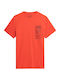 4F Men's Short Sleeve T-shirt Red