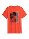 4F Men's Short Sleeve T-shirt Red