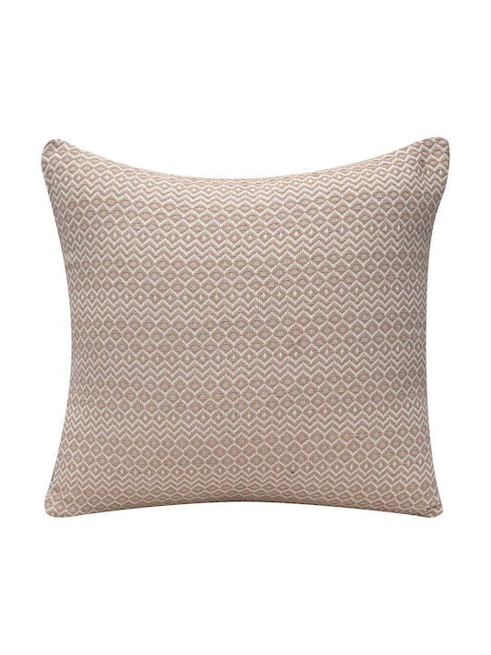 Madi Decorative Pillow Case from 100% Cotton Beige 45x45cm.