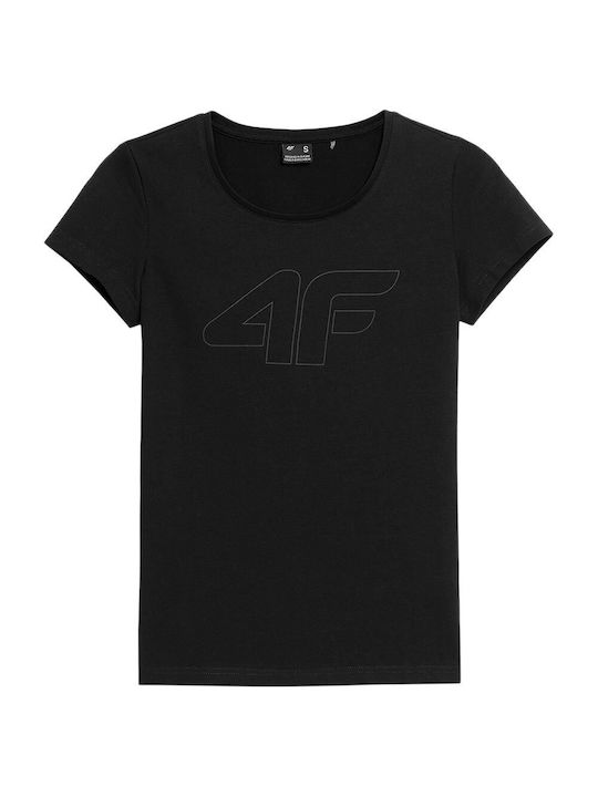 4F κοντομάνικη Damen Sportlich T-shirt Schwarz