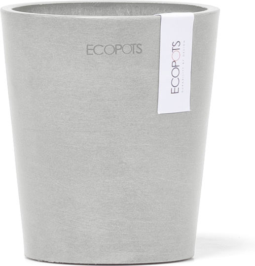 Ecopots Morinda Übertopf Kunststoff Gray 11x11x13εκ.