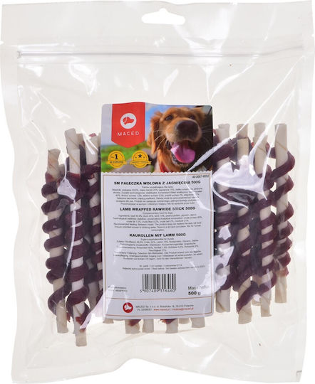 Maced Wrapped Rawhide Λιχουδιές σε Stick Σκύλου Μικρόσωμων Φυλών χωρίς Γλουτένη με Αρνί 500gr