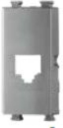 Lineme Network-Telephone Socket Front in Silver Color 50-00418-10