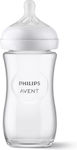 Philips Γυάλινο Μπιμπερό Natural Response με Θηλή Σιλικόνης 240ml για 1+ μηνών