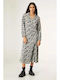 Midi Shirt Dress Wrap Floral