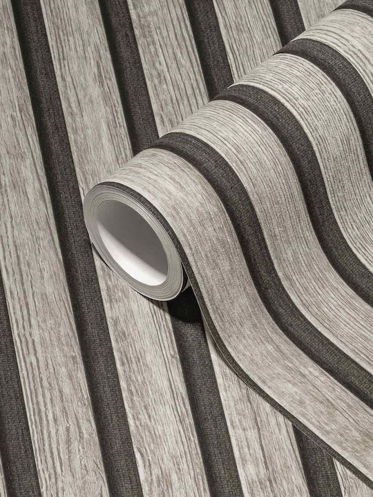 Wallpaper Vinyl Gray L1000xW53cm Washable