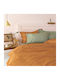 Palamaiki Duvet Cover Set Cotton Satin Queen with 2 Pillowcases 240x250 Sateen Riga Caramel
