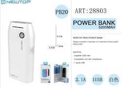 Newtop PB20 Power Bank 5200mAh with USB-A Port ...