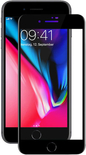 Full Glue Full Face Tempered Glass Μαύρο (iPhone SE 2022 / 2020 / 8 / 7)