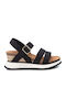 Women's Ankle Strap Platforms Black