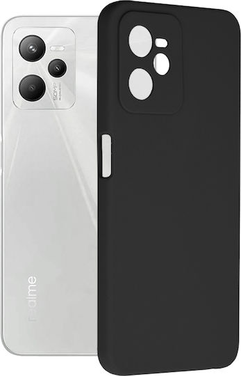 Techsuit Soft Edge Umschlag Rückseite Silikon Schwarz (Realme C35)