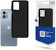 3MK Matt Back Cover Σιλικόνης 1.2mm Μαύρο (Moto G53)