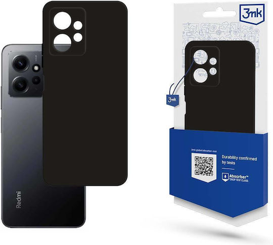 3MK Matt Umschlag Rückseite Silikon 1.2mm Schwarz (Redmi Note 12 4G)