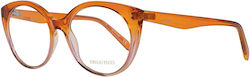 Emilio Pucci Optical Frame Γυναικείος Σκελετός Γυαλιών σε Πορτοκαλί Χρώμα EP5134 044