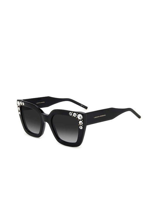 Carolina Herrera Women's Sunglasses with Black Acetate Frame and Black Gradient Lenses HER 0130S 807/90