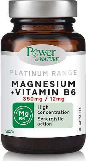 Power Health Platinum Range Magnesium 350mg + Vitamin B6 12mg 30 κάψουλες