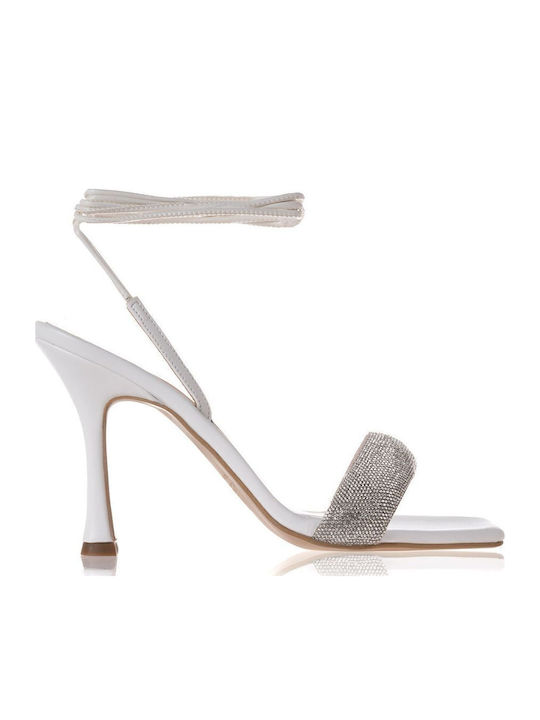 Sante Sandalen mit Strass Weiß