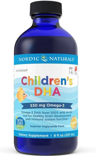 Nordic Naturals Children's DHA Рибено масло Подходящо за деца 530мг 237мл Ягода