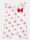 Alouette Flower Hearts Print Φορμάκι Λευκό