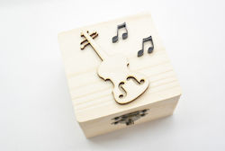 Wooden Box Music Violin Music Box (5123842)