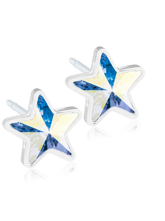 Hypoallergenic earrings Blomdahl Medical Plastic Star Rainbow 15-0108-02