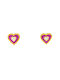 Gold Earrings Children's Earrings Gold Hearts 9K (ΣΚ001890)