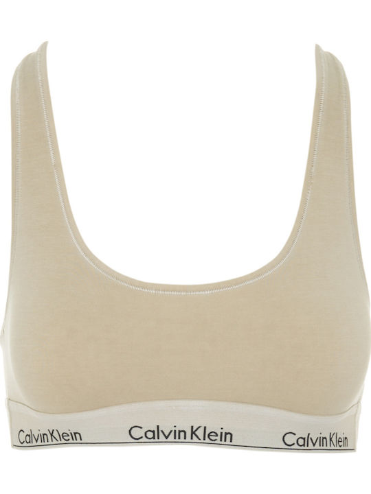 Calvin Klein Женско Спортно Сутиен Бежов