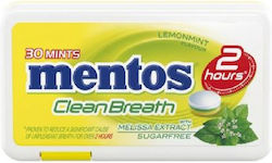 Mentos Ластици за смучене Ластици за смучене Clean Breath с вкус на Lemon Mint 1бр 21гр