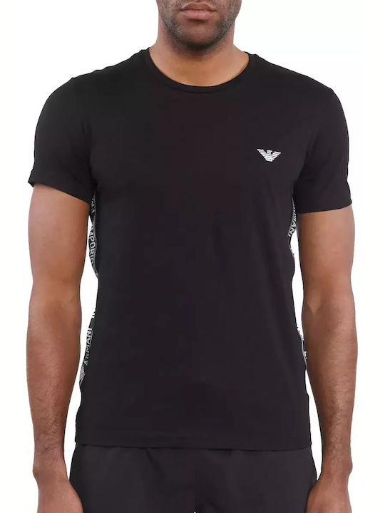 Emporio Armani T-shirt Bărbătesc cu Mânecă Scurtă Negru